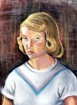 Sylvia Plath self-portrait circa 1951.